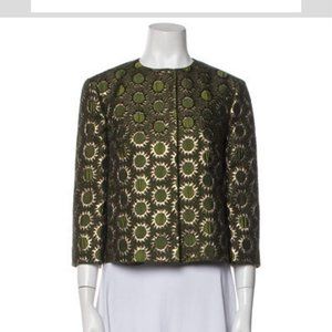 RED VALENTINO GREEN AND GOLD JACKT size 40